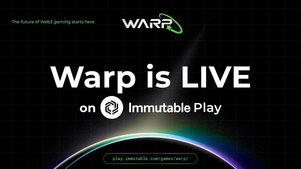 WarpGameCHAIN's tweet image. More quests just dropped on Immutable Play! 💫

Jump in, earn rewards, and climb the leaderboard.

Your Warp journey continues 👇
