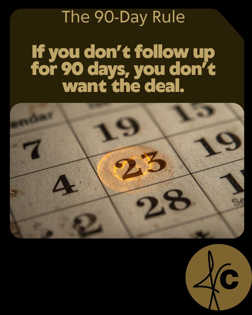 jimc_nky's tweet image. I’ve landed more deals from persistence than pitch.
Other brokers disappear. I don’t.
Consistency kills competition.

Comment “FOLLOW UP” if you know fortune lives in the follow-up.

#FollowUpSystem #ClosingDeals #CREBroker #carmichaelcommercial