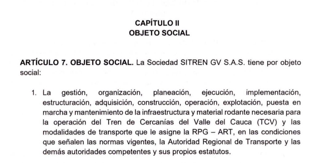 Recordemos que SITREN fue creada con un objeto social específico: planear, estructurar, contratar, operar y administrar el Sistema Integrado de Transporte Regional, es decir, el Tren de Cercanías.

SITREN NO es un ente para promover turismo, ni ferrocarriles recreativos, ni