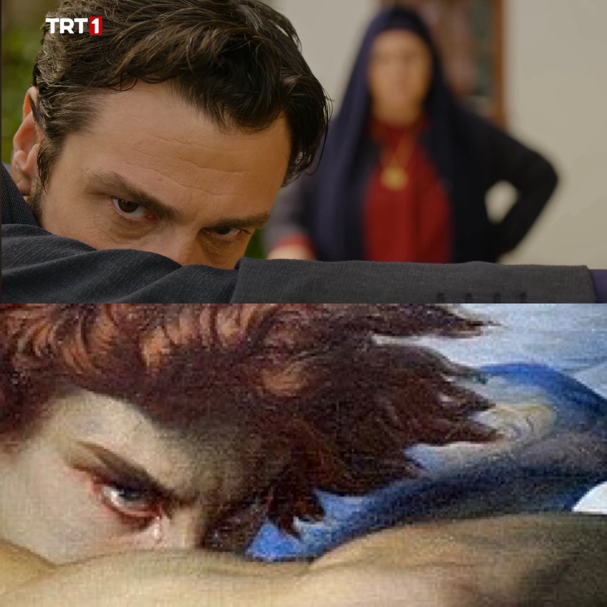 It’s a painting of Lucifer and I’m not saying Şerif is the devil amaaaaa (he’s the devil) #TaşacakBuDeniz