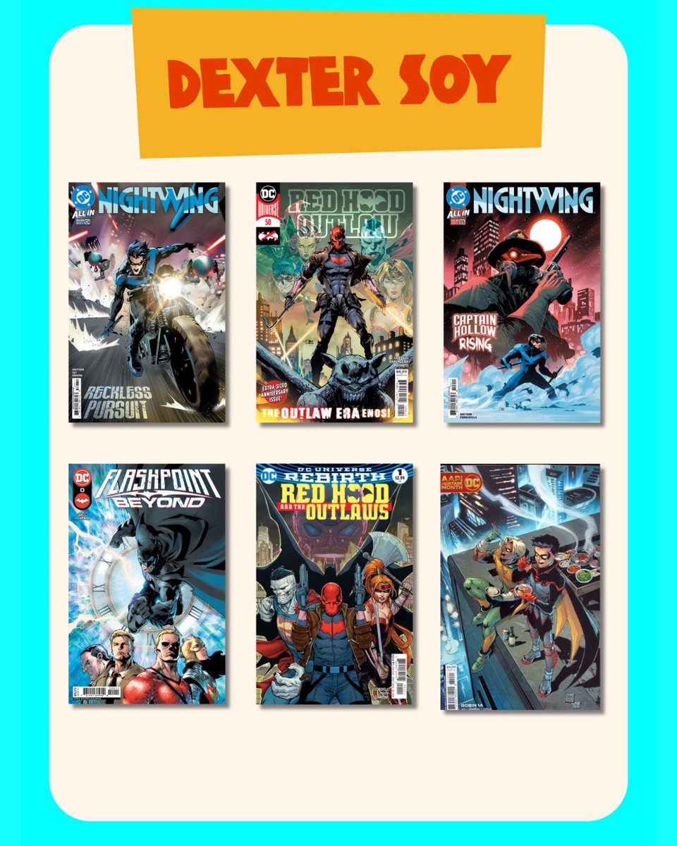 seoulcomicsweek's tweet photo. 📣 덱스터 소이(Dexter Soy)가 Seoul Comics Week에 참여합니다!
Marvel Captain Marvel (2012), DC Red Hood and the Outlaws과 Nightwing로 잘 알려진 역동적·시네마틱 스타일의 아티스트입니다.
12/11–14, DCC카페에서 만나보세요!
#SeoulComicsWeek @dextersoy https://t.co/1fiAMjkA3k