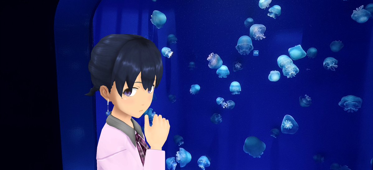 Aj785Aj's tweet image. 【サトカと名物】

　えのすいと言えばクラゲらしいよ？

｢確かにクラゲ 充実してるですね。

　ねえ、サトカ！この赤いクラゲ、上のパーツも下のパーツも何かアレだよね？( ≖ω≖​)

｢はぁ…いい歳して男子中学生みたいなムーブはやめるですよ。

#スクスト2
#スクストカメラ
#えのすい