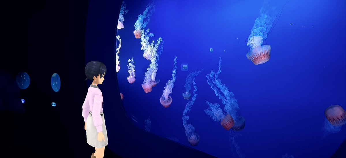 Aj785Aj's tweet image. 【サトカと名物】

　えのすいと言えばクラゲらしいよ？

｢確かにクラゲ 充実してるですね。

　ねえ、サトカ！この赤いクラゲ、上のパーツも下のパーツも何かアレだよね？( ≖ω≖​)

｢はぁ…いい歳して男子中学生みたいなムーブはやめるですよ。

#スクスト2
#スクストカメラ
#えのすい