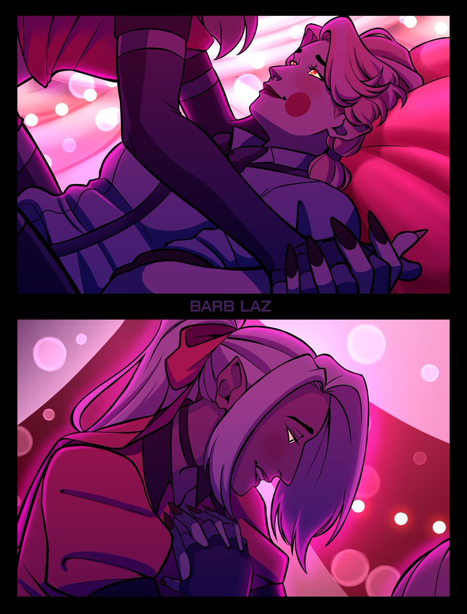 LazuliBarbara's tweet image. That song number was everything I could've wanted for these two. Sensual but tasteful. Playful but intimate. It's just so them :')
#hazbinhotel #chaggie
