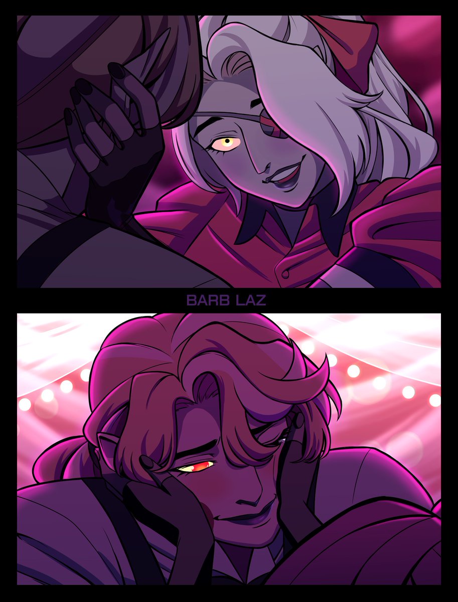 LazuliBarbara's tweet image. That song number was everything I could've wanted for these two. Sensual but tasteful. Playful but intimate. It's just so them :')
#hazbinhotel #chaggie