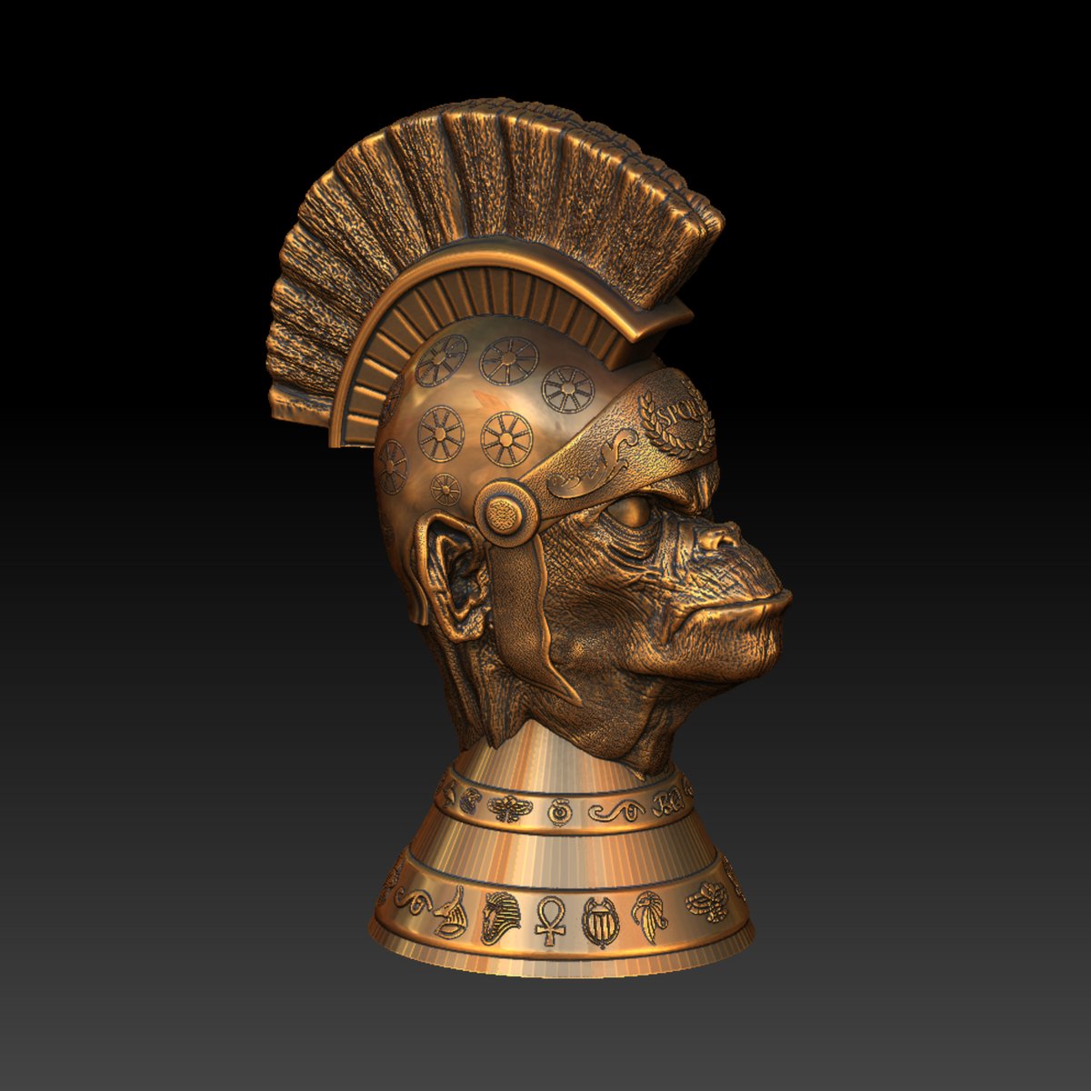 🐒 Totem – Böser Affe Zenturio • STL und 3MF Dateien
➡️ 3D-Druckmodell herunterladen: cults3d.com/:3680505
💡 Entworfen von <a href="/Qu3dQueisser/">KatharinaQu3D</a>

<a href="/cults3d/">Cults.</a> #3DDruck #3DDrucker #Druckbar #STLDatei