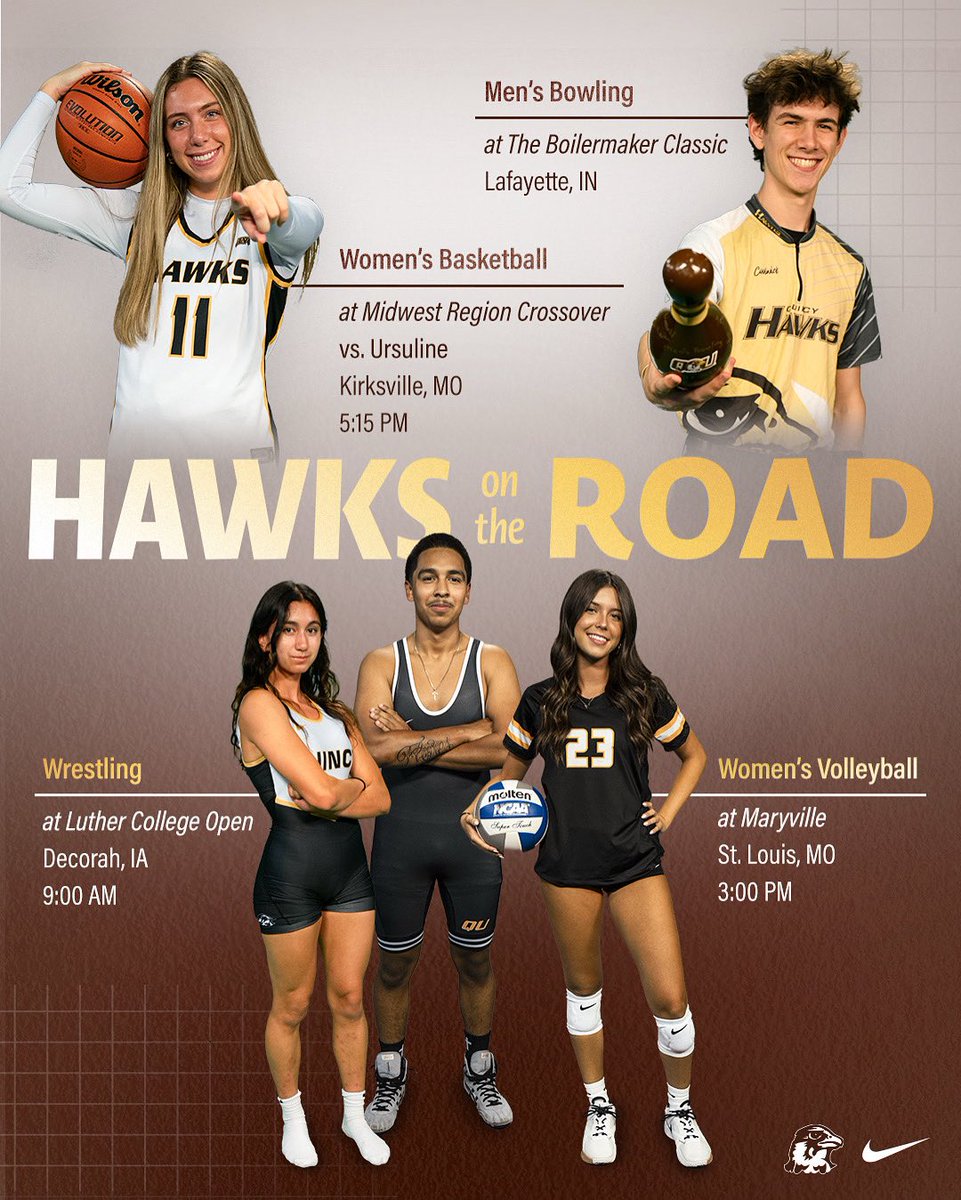 Road Warriors. All day. All over. Let’s roll. 🚌🦅

#HawkUp