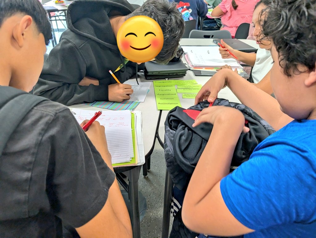 emytomita's tweet image. @WitWisdomELA Grade 7 #Module2 #CodeTalkers Kids engaged in matching the right definition for each vocabulary word in the lesson @KnowledgeMatrs @CurriculumMatrs @MrLara9 @GreatMindsEd