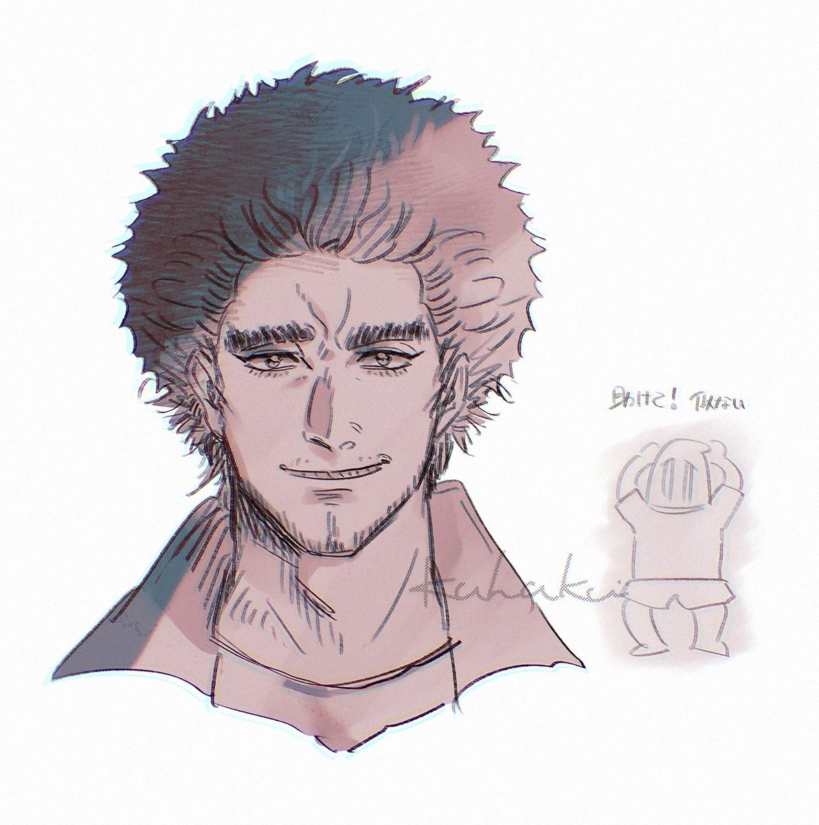 初めて描いた　要練習……   (龍が如く / 春日一番)