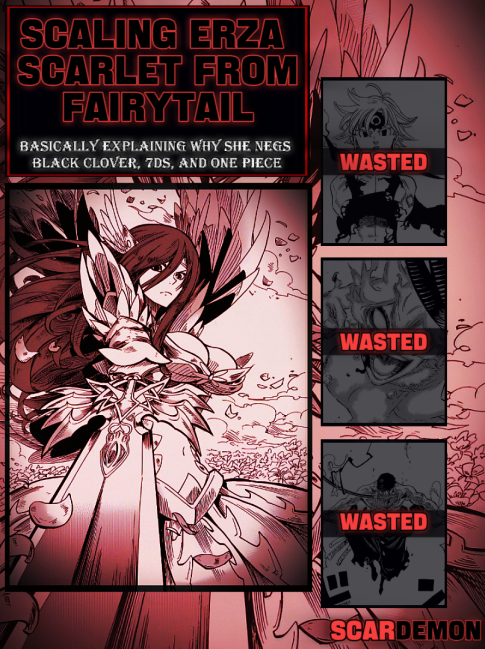 ScarMonkey719's tweet photo. Erza Scale | Out Now On my Tiktok: https://t.co/6D4VDd1m50
#FairyTail #FairyTail100YearsQuest #Scardemon #anime #manga #powerscaling #BlackClover #ONEPIECE #7ds #SevenDeadlySins https://t.co/4EeeBJyx4q