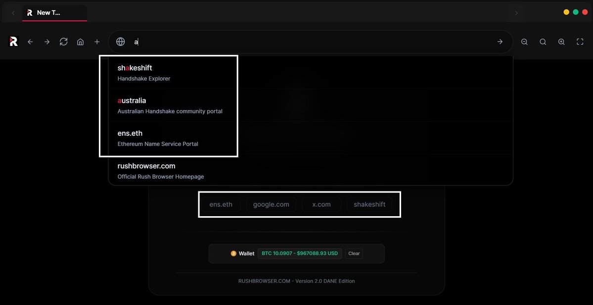 RushBrowser's tweet image. Get your HNS, ENS or Web2 domains featured on Rush Browser’s home page + auto-suggest!

One-time contribution 👉 RushBrowser.com/donate.html

DM your domains (must open/redirect) + short description.