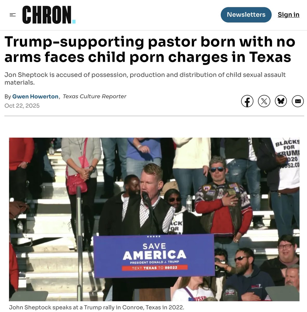 Nothing screams MAGA like a story that feels like a rejected plot from a reality TV show.