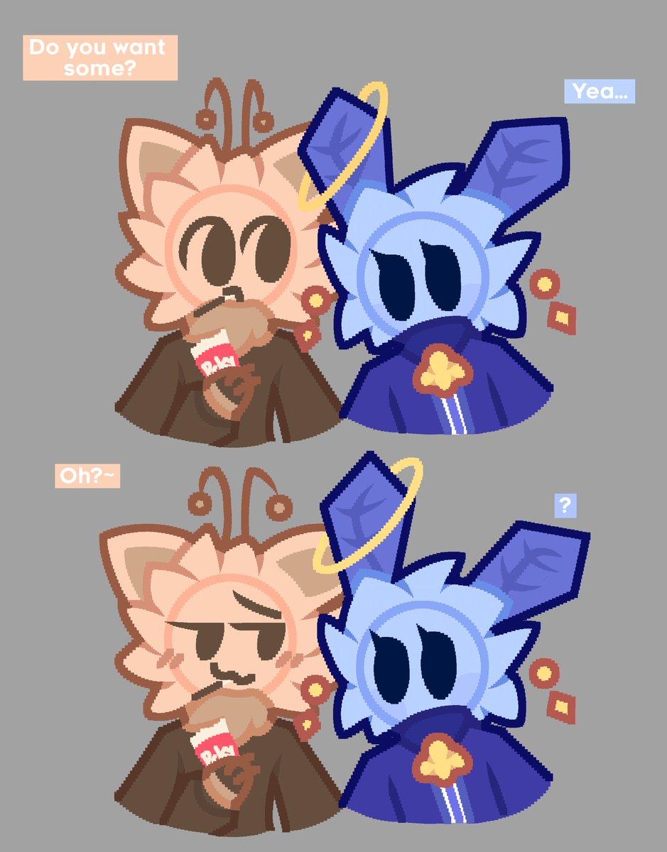 JobiMorkos's tweet image. bee and moth thing idk