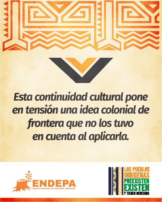 La transfronterización es una realidad de los Pueblos Indígenas que habitan regiones atravesadas por límites entre países. Esta continuidad cultural pone en tensión una idea colonial de frontera que no los tuvo en cuenta al aplicarla.

#PueblosIndígenas 
#Preexisten
#Existen