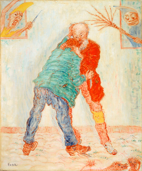 ArtistEnsor's tweet image. The Fight #artbots #ensor