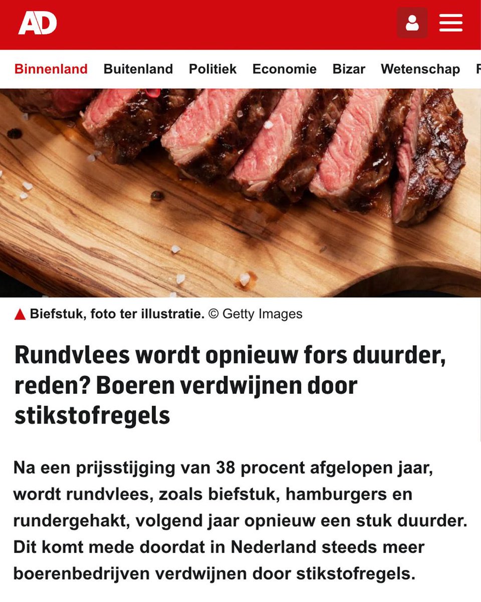 lidewij_devos's tweet image. Voedselzekerheid en -betaalbaarheid nemen af wanneer we met belastingen en regels druk zetten op onze agrarische sector.

Vleeskwaliteit en dierenwelzijn zijn vrijwel nergens zo goed als in Nederland. Onze boeren verdienen geen afbraakbeleid, maar ruimte en bescherming.