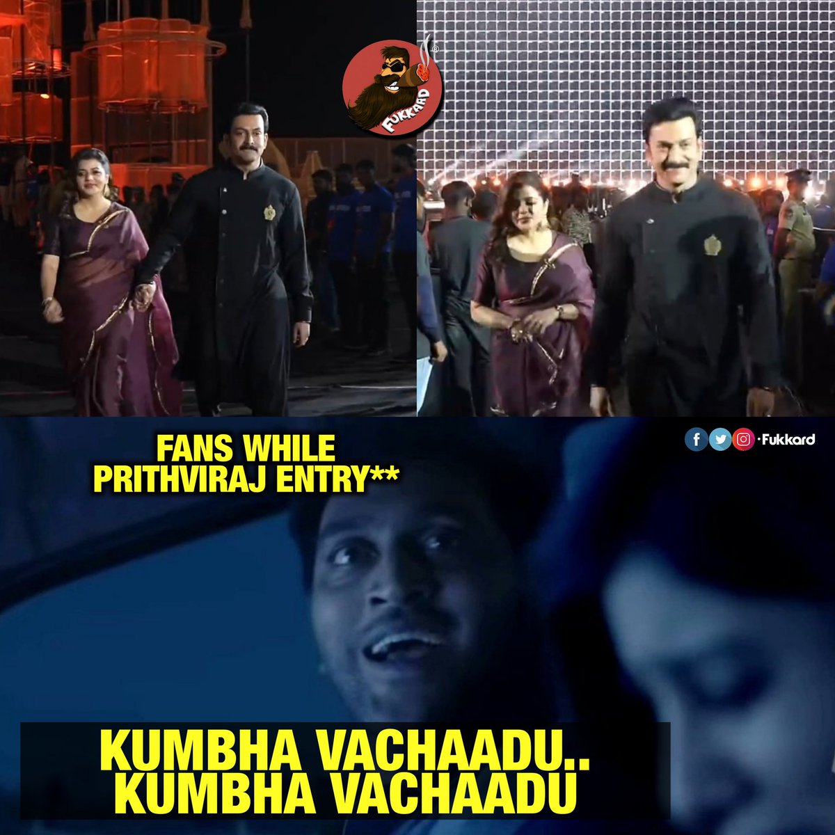 Fukkard's tweet image. #Kumbha aka #PrithvirajSukumaran Arrived at #Varanasi Event.

#SSMB29 #GlobeTrotter