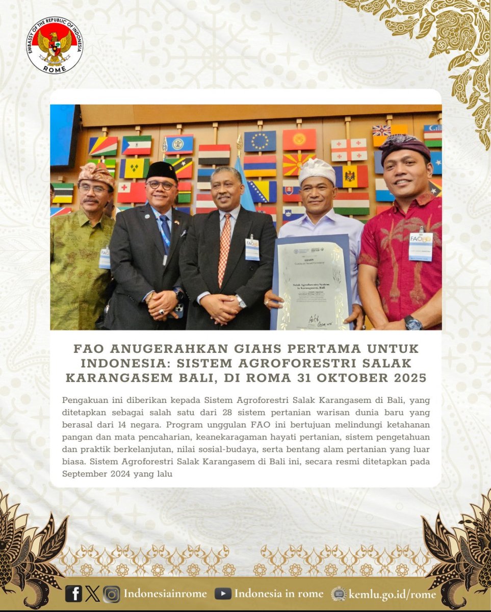 KBRI ROMA - AMBASCIATA INDONESIANA (@indonesiainrome) on Twitter photo 