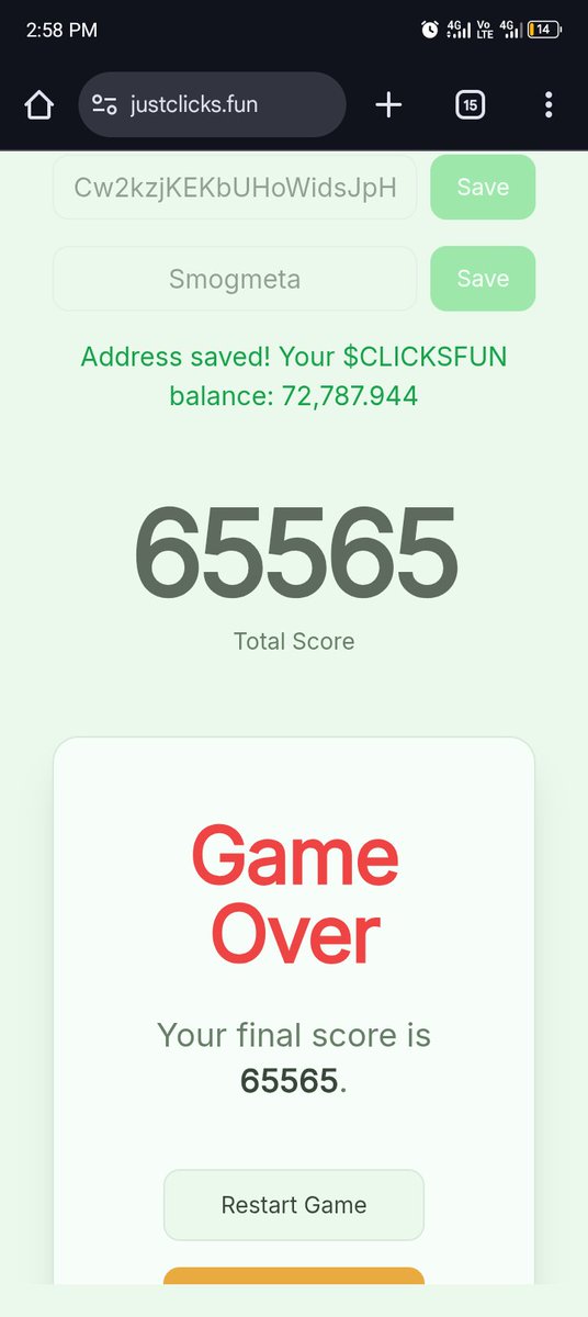 Preacher_651's tweet image. I scored 65565 points in justclicks.fun! 🟢
Can you beat me? 😎

JustProjectsFun #JustFun #JustClicksFun #ClicksFun #Memecoin #Crypto #PumpFun #Solana #REWARDS15112025 #HOLDERSCLICKSFUN

justclicks.fun/api/og?score=6…