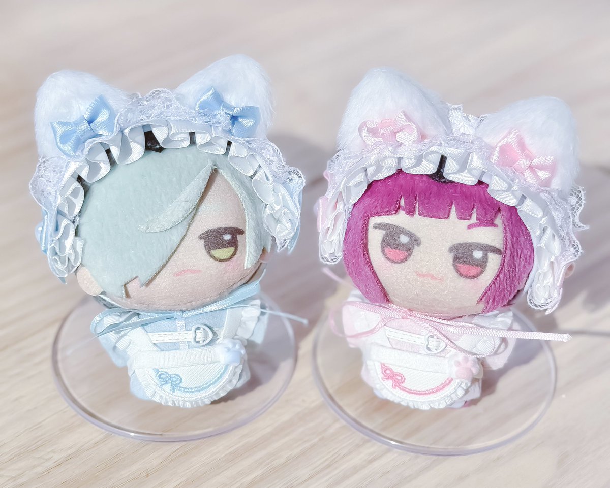チビちびぐるみとほわぬいサイズで、ヘッドドレスのサイズが異なります