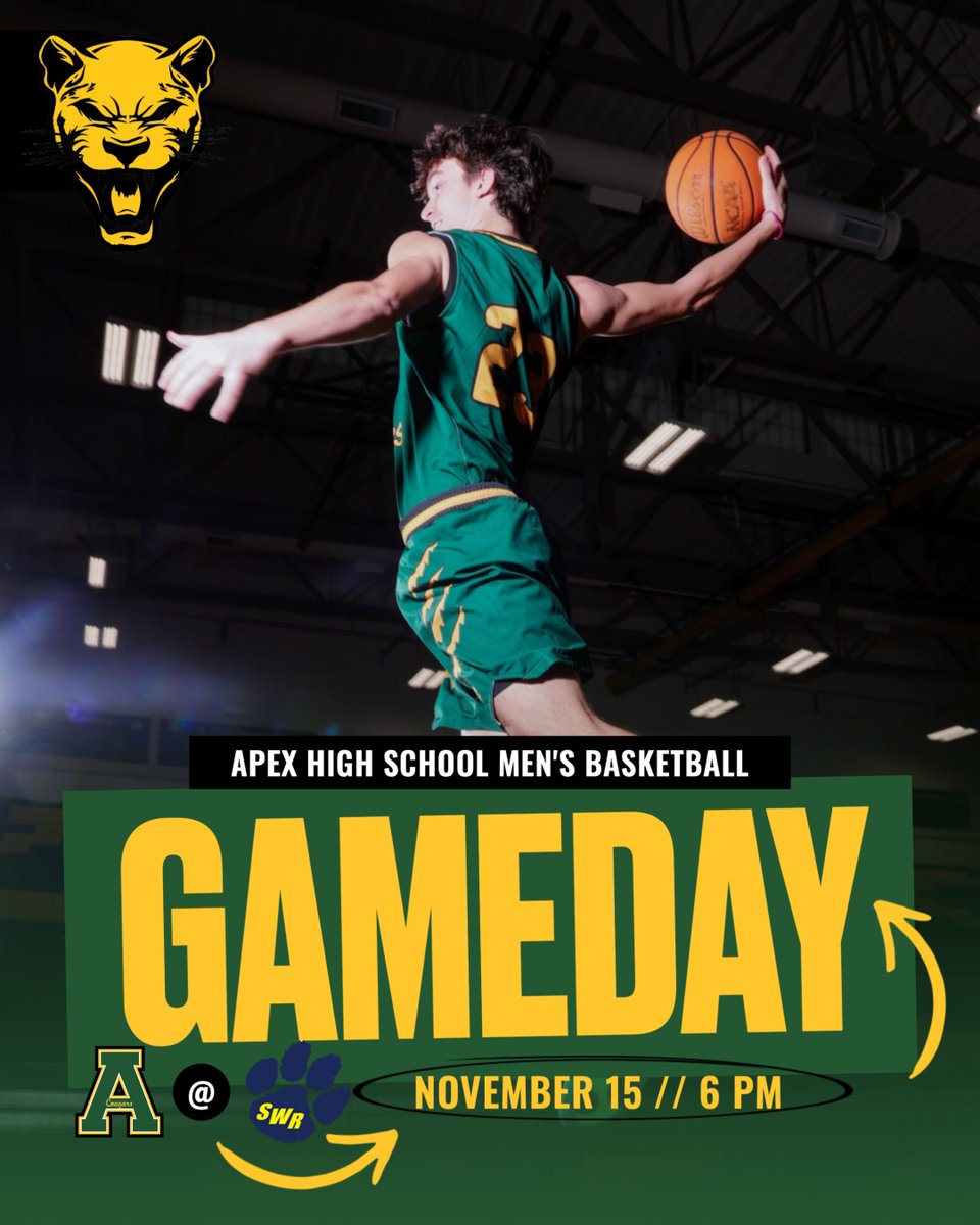 Men's basketball plays tonight @ Asheboro! Knock em dead!!

<a href="/ApexHighSchool/">Apex High School</a> <a href="/apexhsathletics/">Apex Athletics</a> <a href="/CougarsBBallAHS/">CougarsBBallAHS</a>
