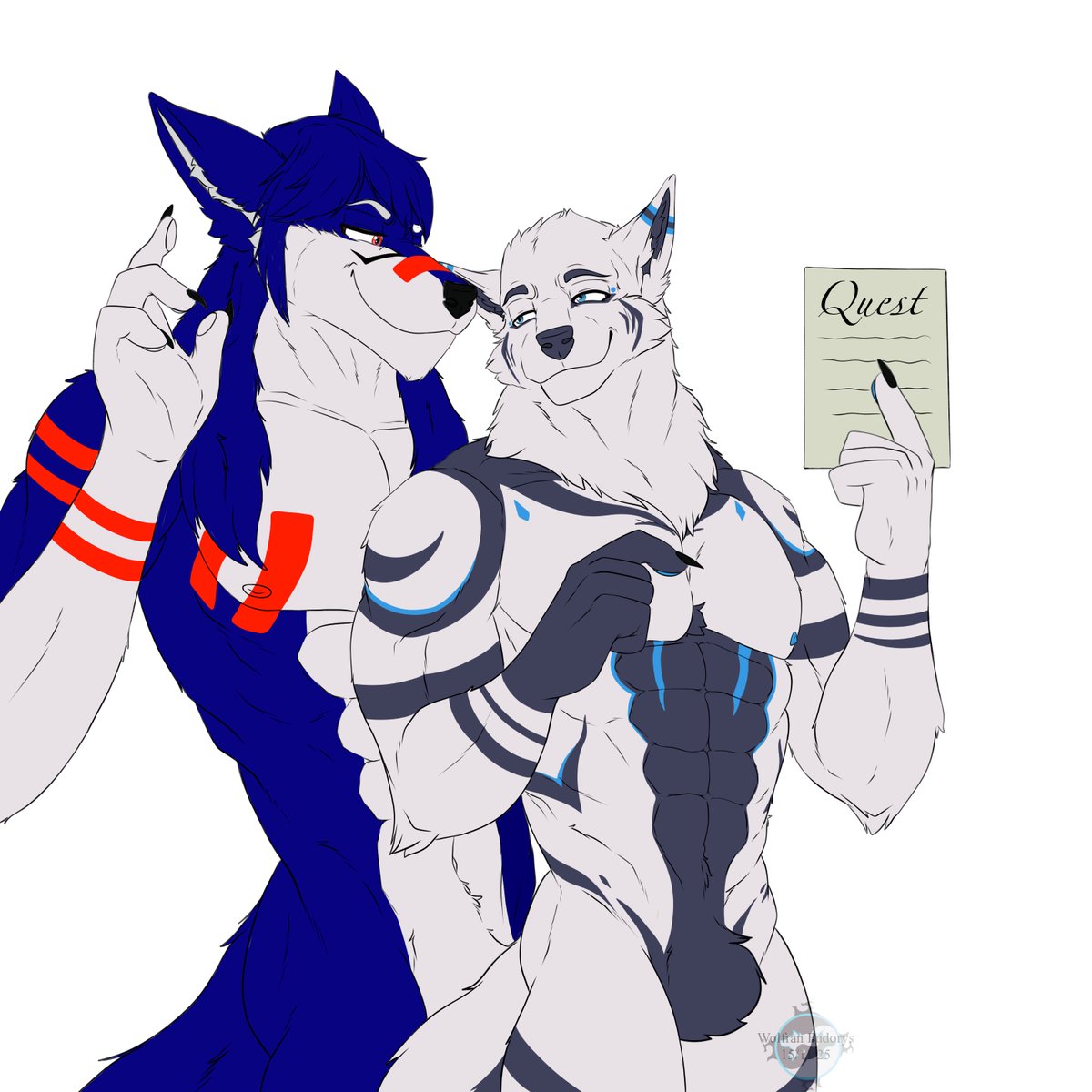 Une petite commande de <a href="/Soborkid/">Soborkid</a> petite idee commun, alors qui est pret pour la quête ? merci a lui pour la confiance qui met en mon niveaux de dessin ^^ - Art by me #furryartist #furryfandom #digitalart #WolfranFudorys #Soborkid