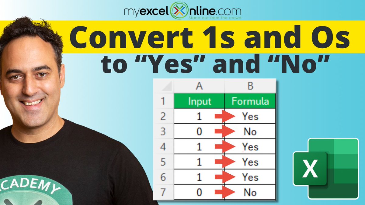 myexcelonline's tweet image. How to Convert Zeros and Ones to Yes and No in Excel

Read our Free Step-By-Step Blog tutorial which has a downloadable practice workbook and video. Click the link below  👇👇👇
myexcelonline.com/blog/zeros-and…