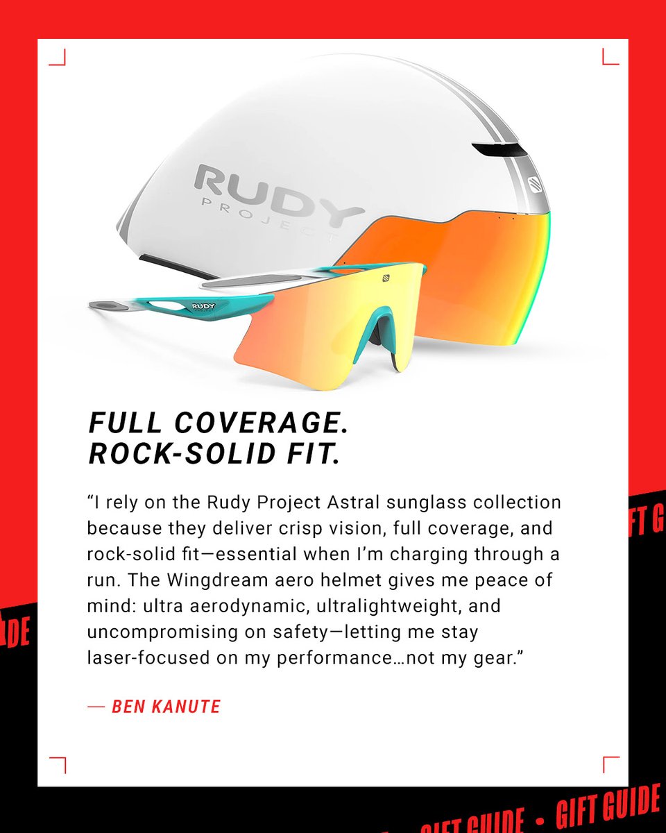 RudyProjectNA's tweet image. Greatness isn’t given, it’s earned. But the right gear helps. Ben Kanute trusts Astral for precision and Wingdream for speed, gear that “keeps me laser focused on performance, not my gear.” Give the gift that fuels their next victory 👉rudyprojectna.com  
🚴: @benkanute