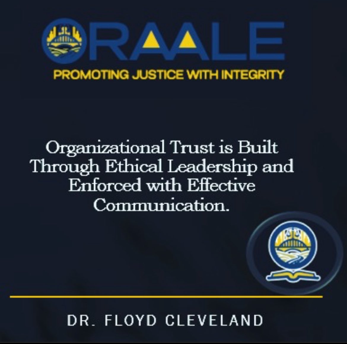 ORAALE2's tweet image. Dr. Cleveland’s Quotes