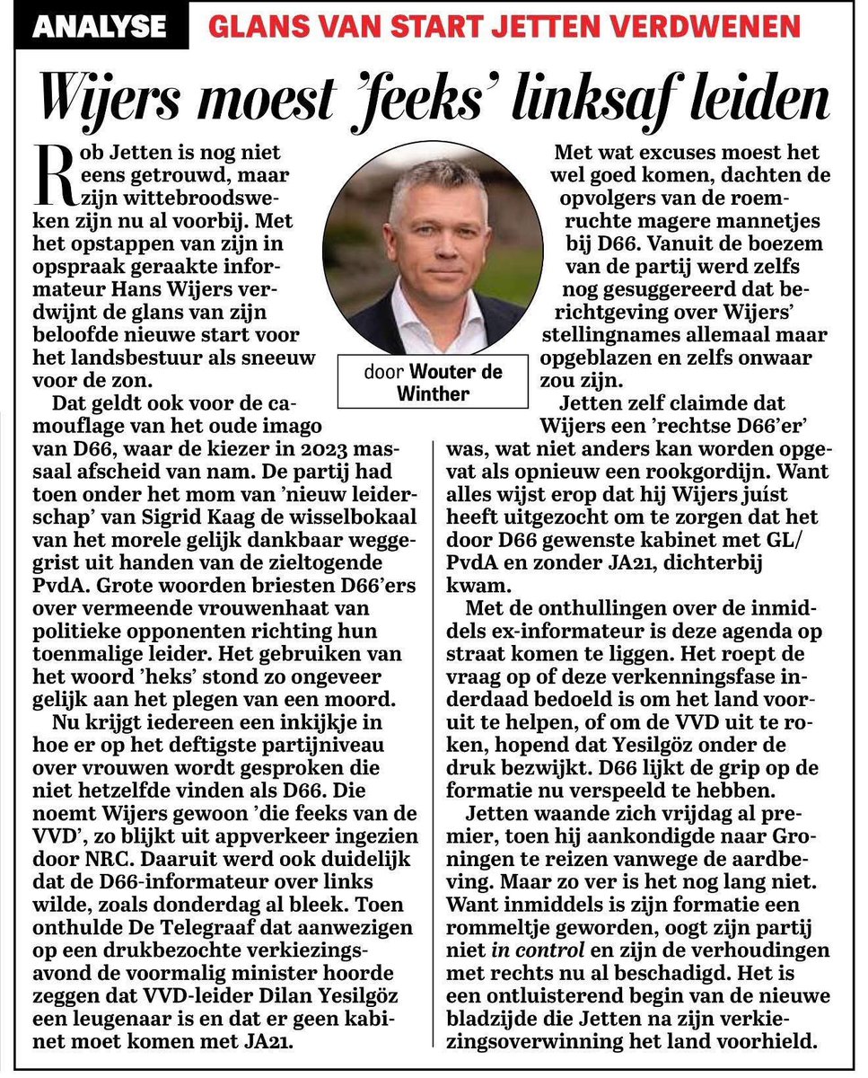 <a href="/SandraJapie/">S.B. 🌱⭕️🇳🇱🏳️‍🌈🇺🇦🇪🇺</a> Wijers moest wel sneuvelen want bij #D66 zijn het kleuters als het op politieke strategie aankomt 😆
