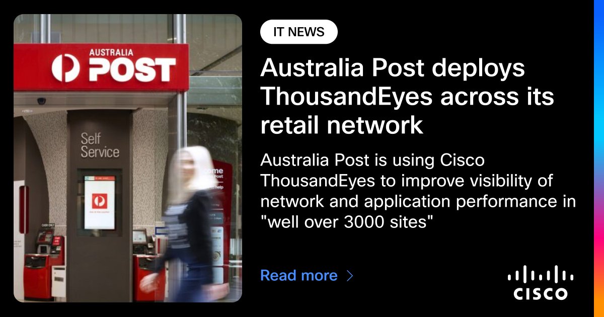 CiscoNetworking's tweet image. “We have [@thousandeyes] deployed to our retail footprint, which is well over 3000 sites and over 8000 terminals. We&apos;re taking the approach of flipping monitoring on its head. Rather than focusing on the endpoint, which is still important, we&apos;re actually monitoring the individual…