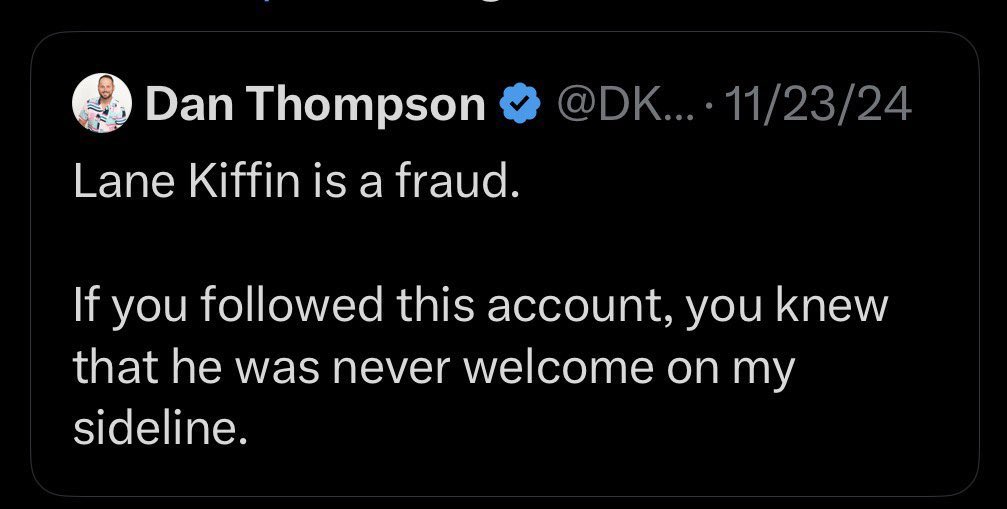 2014: didn’t want Kiffin.
2017: didn’t want Kiffin.
2018: didn’t want Kiffin.
2021: didn’t want Kiffin.
2024: didn’t want Kiffin.
2025: would blow <a href="/Lane_Kiffin/">Lane Kiffin</a>