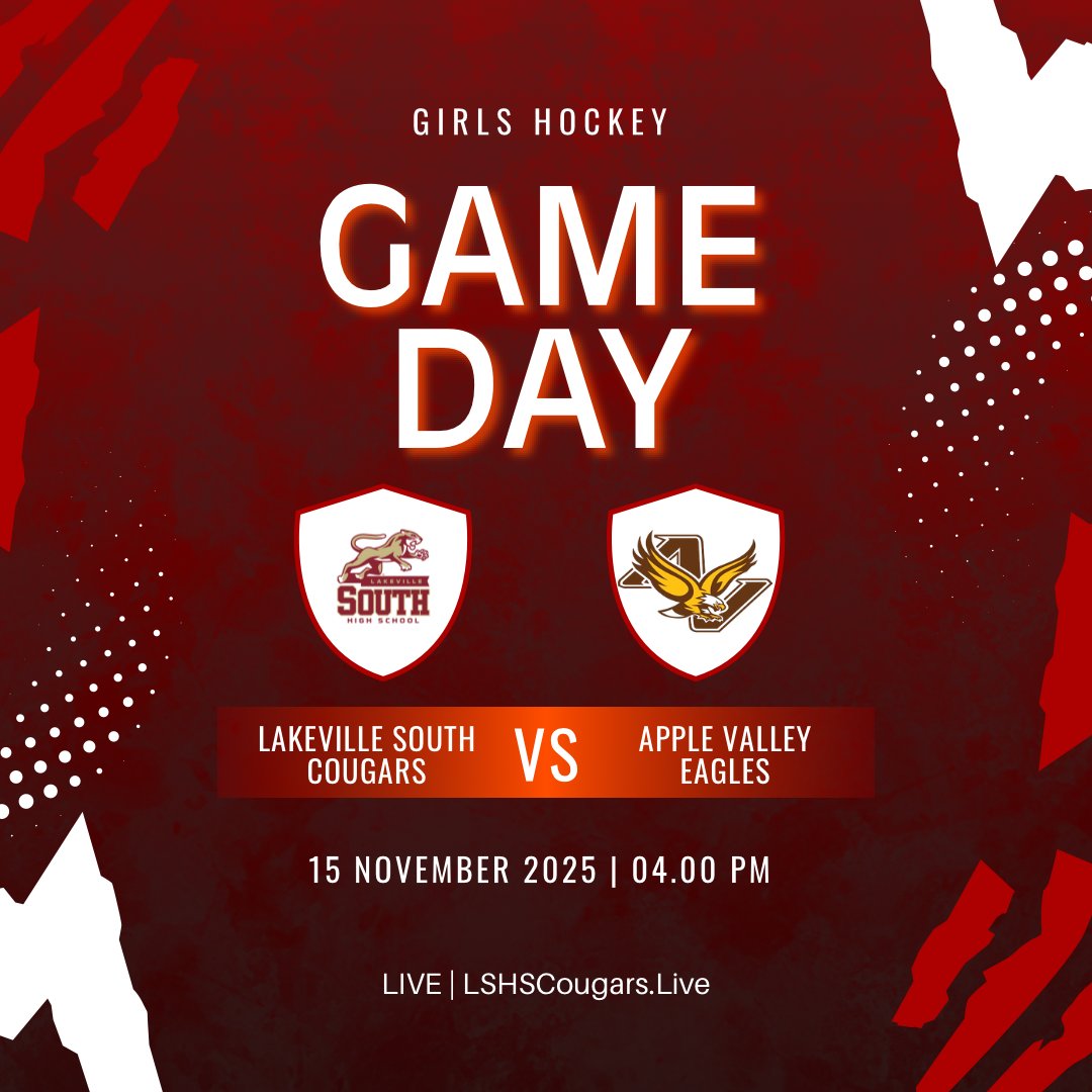 LSHSCougarsLive's tweet image. @southgirlspuck face @AVHSWHockey at 4 PM! 🏒 Fast pace and full energy at Hasse Arena 👉 LSHSCougars.Live

#LakevilleSouthCougars #GirlsHockey #GameDay