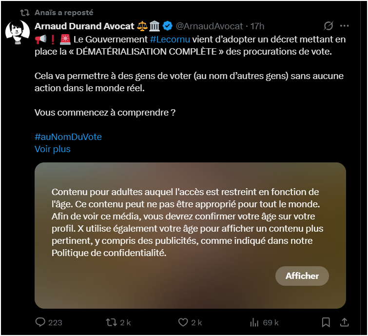 jib7500's tweet image. #censorship #shadowban #algorithmselection @elonmusk 
élections = piège à cons