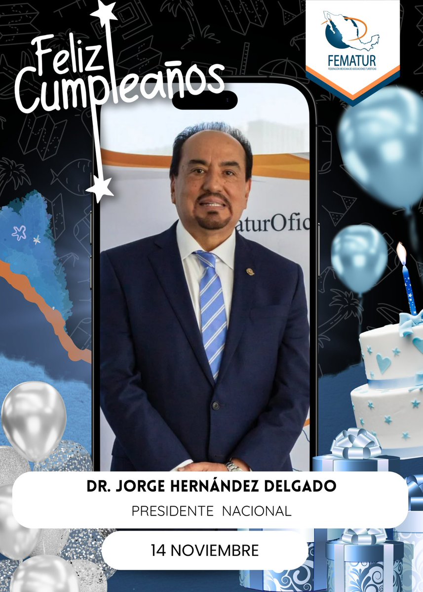 Muchas felicidades a nuestro presidente por su cumpleaños que sea un día espléndido 👌🤩de parte de toda la familia @fematur