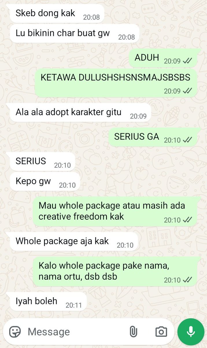 Diregisin chara is one thing tp pernah gk temen lu request skeb chara