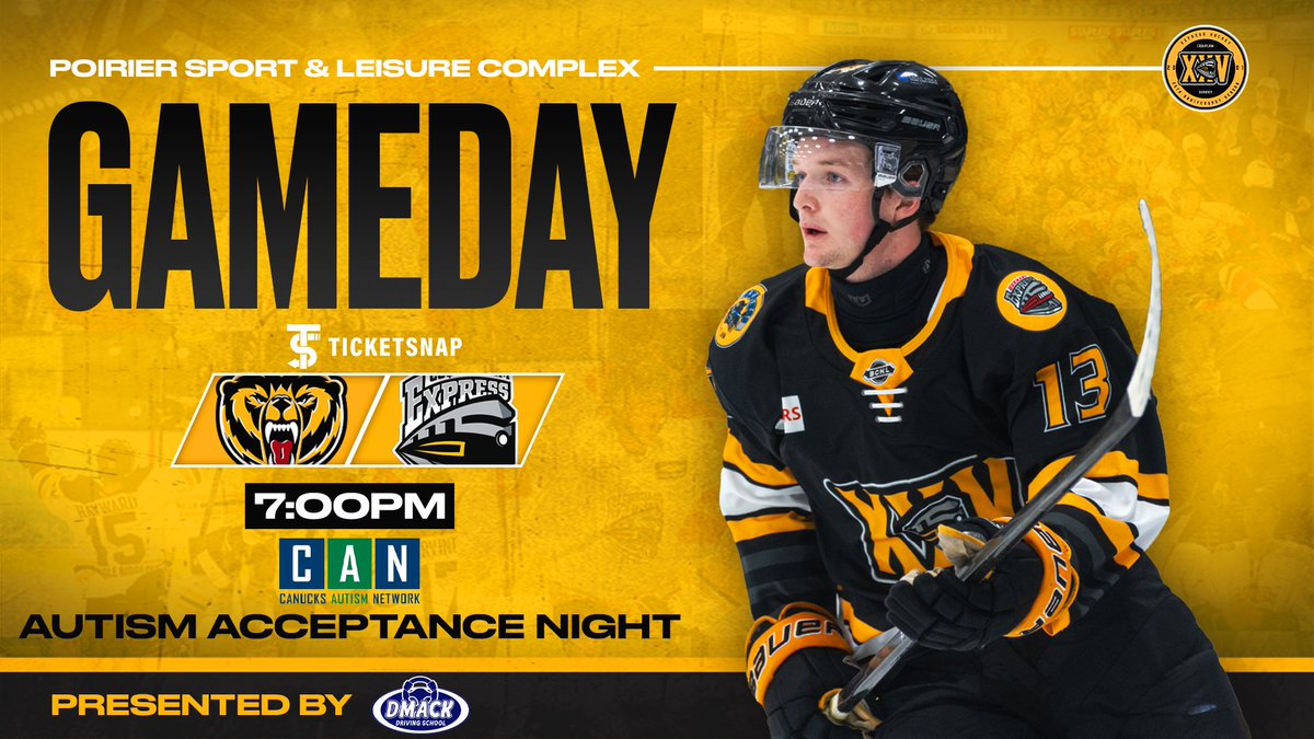 IT'S GAMEDAY!

Saturday night hockey from the Train Station!

🗓️ Nov. 15th, 2025
🕛 7:00 PM PST
📍 Poirier Sport and Leisure Complex
🆚 Victoria Grizzlies
🎟️ express.ticketsnap.ca/ticket-events
📺 FloHockeyTv
