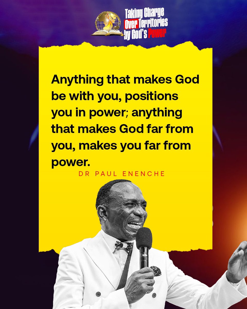 drpaulenenche's tweet image. TAKING CHARGE OVER TERRITORIES BY GOD’S POWER 🔥

God unveiled deep mysteries and revelations on power, dominion, and spiritual authority. When God empowers you, you rise into realms where progress becomes natural and command becomes effortless. This is your season to take charge…