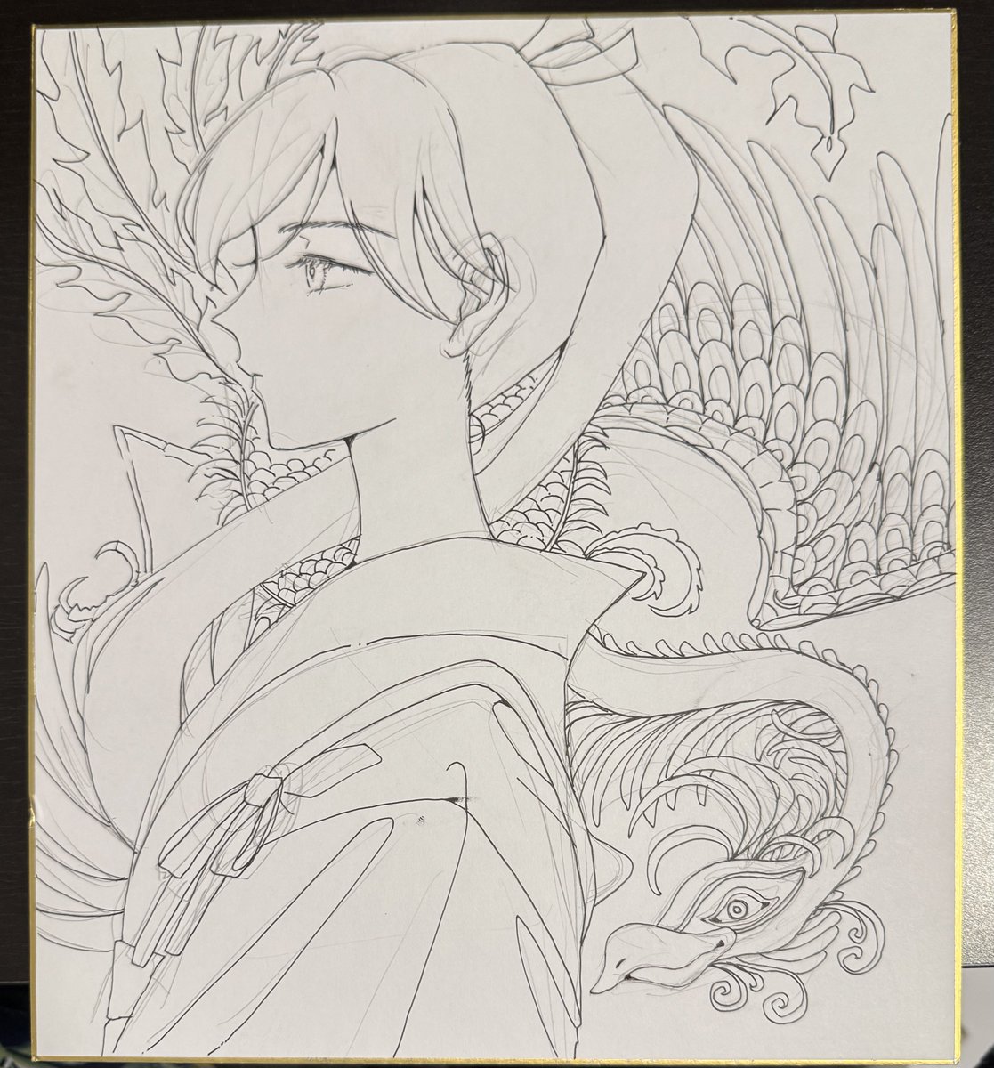 線画途中 
