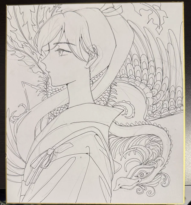線画途中 
