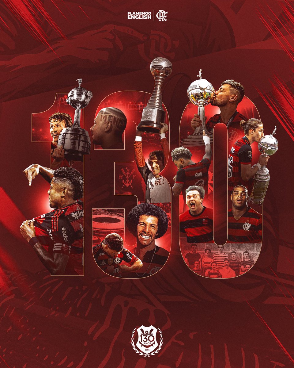 Flamengo_en's tweet image. 130 years of love, passion, fight, trophies, legends and so much more.

Happy anniversary, Clube de Regatas do Flamengo ❤️🖤