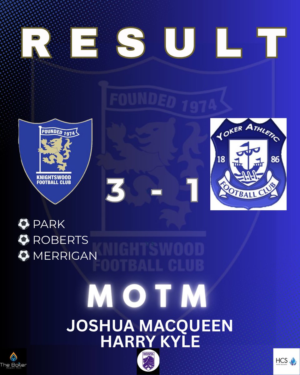 Knightswood FC u20s WoSFDL tweet media