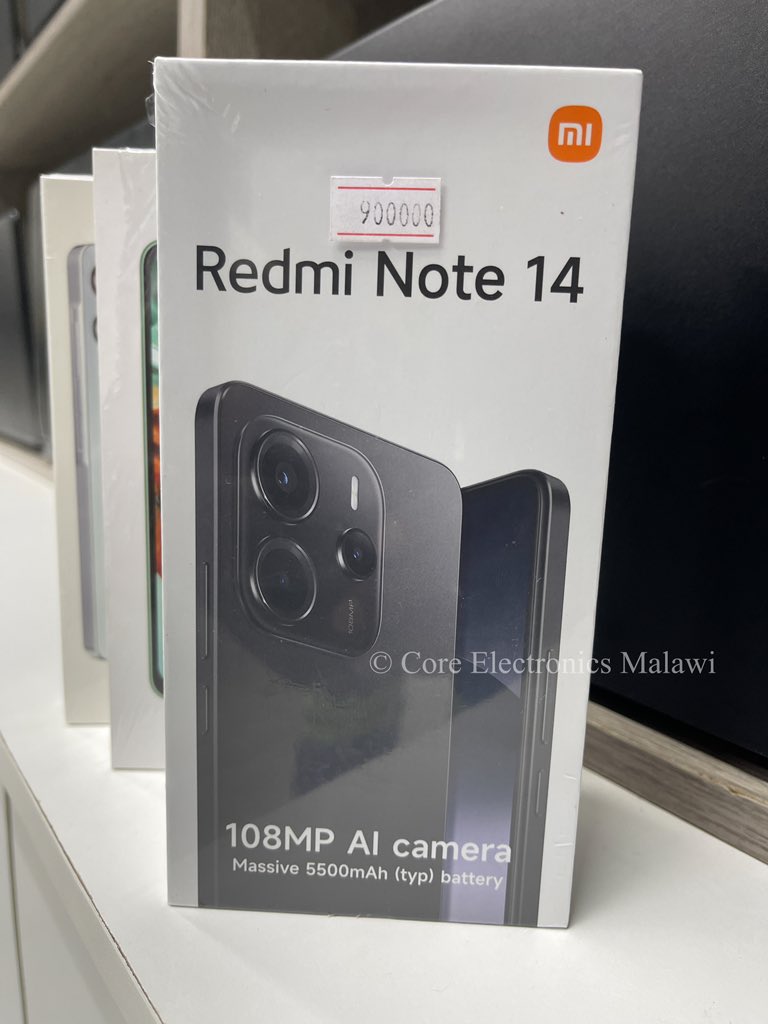 CoreMalawi's tweet image. Buy Brand New Xiaomi Redmi Note 14 | Helio G99-Ultra | 8GB RAM | 256GB Internal Storage | 108MP AI camera | 5500mAh battery | 6.67&quot; OLED 120Hz display | Type-C | Going at K899,000.00 | Contact: ￼0995 47 01 74
#coreelectronicsmalawi #xiaomi #redmi #RedmiNote14