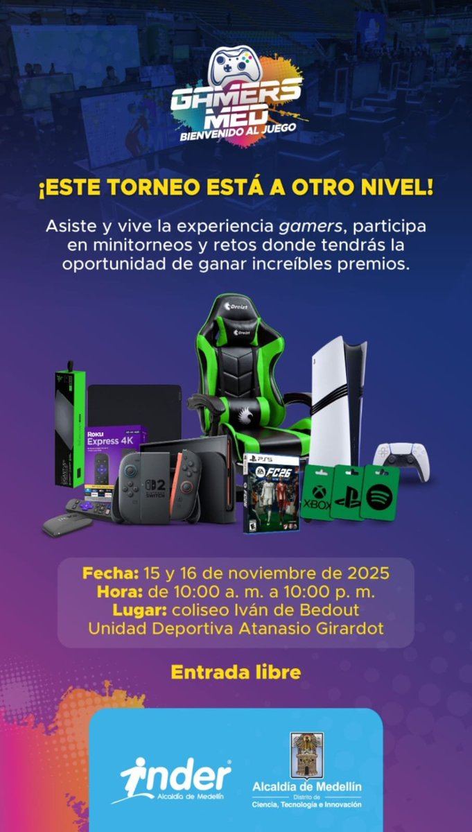 Hola gente! Voy a estar asistiendo al evento y compartiendo, la entrada es libre! asi que aprovechen que hay muchos premios y un buen espacio para disfrutar! Nos vemos por alla! Medellin!