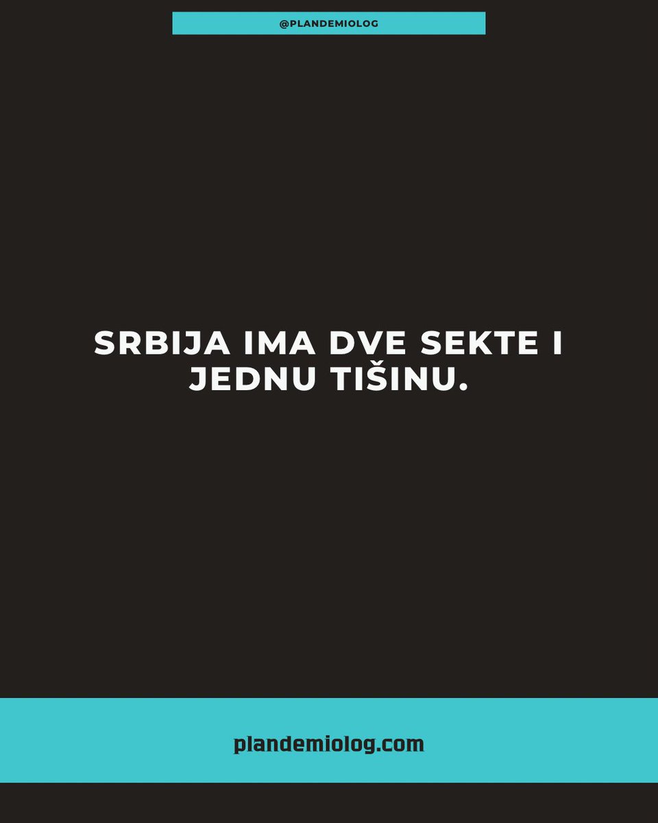 plandemiologX's tweet image. Srbija ima dve sekte i jednu tišinu.

#plandemiolog #plandemix #studenti