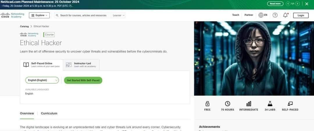 Free4arab1's tweet image. دورة الــ Ethical Hacker من سيسكو

الدورة مجانية مدتها 70 ساعة ... اللينك 👇👇👇

free4arab.net/free-courses-f…

#Free4arab #Cisco #CiscoNetworkingAcademy