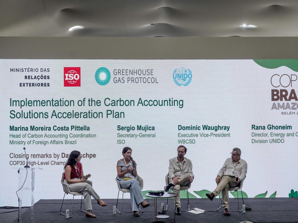 Marina Pittella of Brazil’s Ministry of Foreign Affairs on how GHG Protocol and ISO will guide global carbon accounting alignment: “The #COP30ActionAgenda is the ideal place to promote harmonization... Our main goal is to create a platform where we can further this convergence.”
