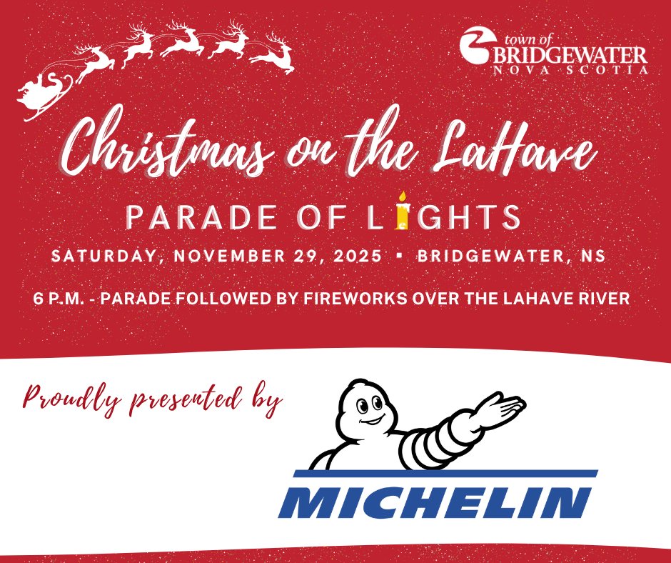 wilcre's tweet image. Michelins Christmas in LaHave Bridgewater  Parade of Lights will be held on Saturday November 29, 2025 at 6pm and followed up by fantastic fireworks over the the LeHave River. #LaHave #Bridgewater #Bridge #Water #NS #NovaScotia

maps.app.goo.gl/HJm2WjMsUcKuHu…