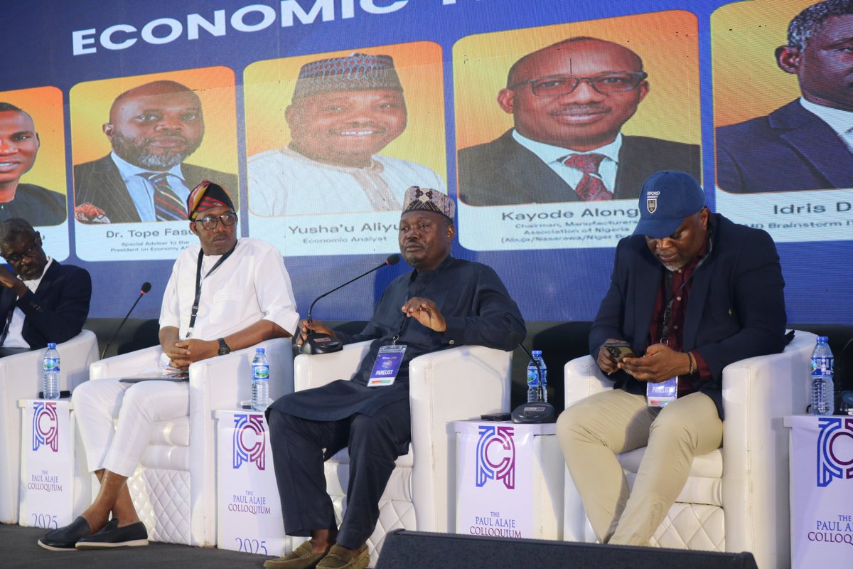 TPAColloquium's tweet photo. Engaging, thought-provoking, and solution-driven—our panel session on Nigeria’s economy, hosted by Nancy Nnaji, delivered deep insights and impactful discussions. @PaulAlaje @SaibuOlufemi @kayodealonge @abdulkadirdangana   #TPAColloquium2025 #BeTheChange #BreakingTheCycle https://t.co/00Q3NISvT7