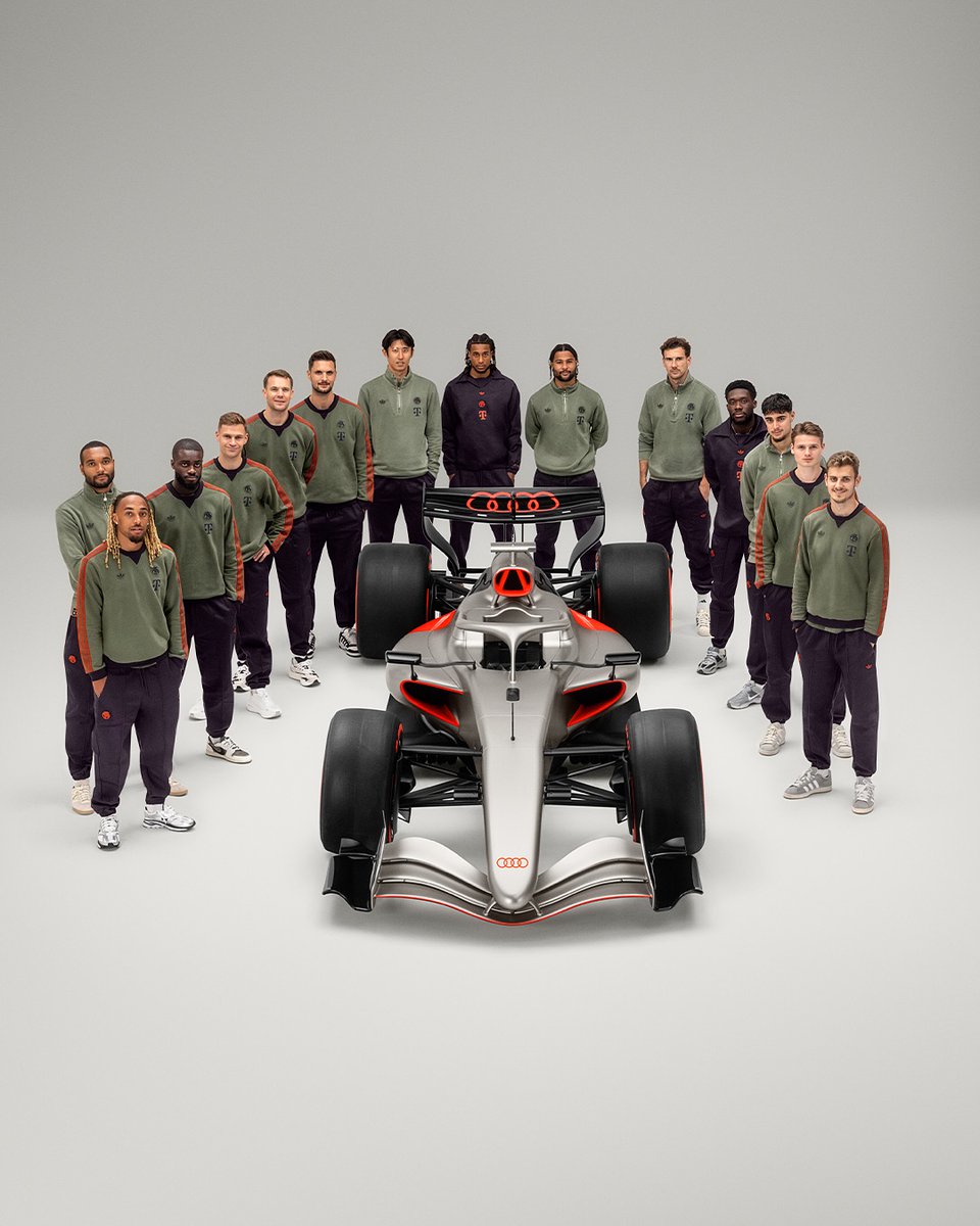 iMiaSanMia's tweet photo. Bayern players with the Audi R26 Concept, the brand’s first Formula 1 race car 🏎️ https://t.co/HODIPmY29j